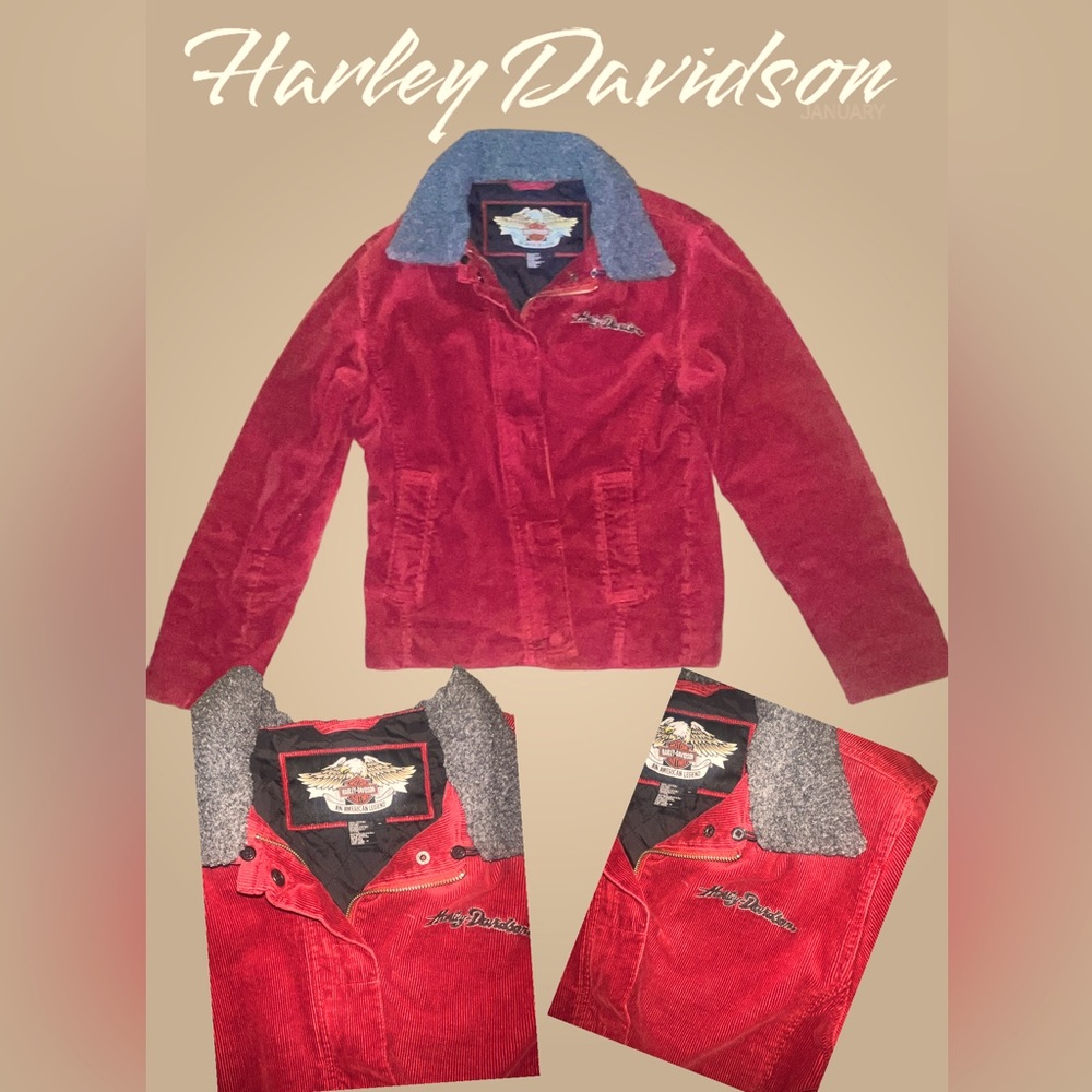 Women’s Vintage Harley Davidson Corduroy Jacket.